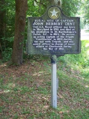 The Burial Site of Captain John Herbert Dent Marker image. Click for full size.