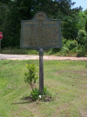 Sherman's Advance Marker at Jarrell Pond Rd image. Click for full size.