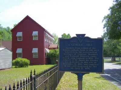 Catholic Hill Marker, looking east on Ritter Rd. Click for full size. Catholic Hill Marker, looking east on Ritter Rd image. Click for full size.