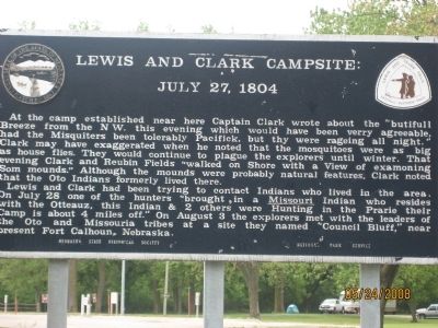 Lewis and Clark Campsite: Marker. Click for full size. Lewis and Clark Campsite: Marker image. Click for full size.