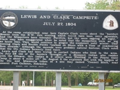 Lewis and Clark Campsite: Marker image. Click for full size.