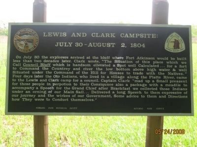 Lewis and Clark Campsite: Marker image. Click for full size.