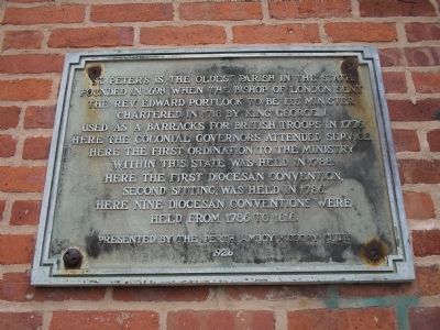Oldest Parish in the State Marker. Click for full size. Oldest Parish in the State Marker image. Click for full size.