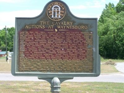 The Cavalry Actions at Waynesboro Marker. Click for full size. The Cavalry Actions at Waynesboro Marker image. Click for full size.