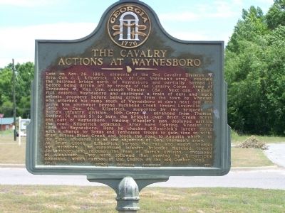 The Cavalry Actions at Waynesboro Marker image. Click for full size.