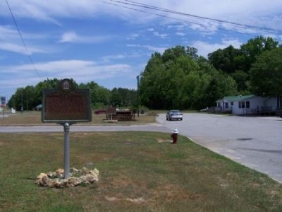 The Cavalry Actions at Waynesboro Marker, as seen in parking lot along route GA 24 image. Click for full size.