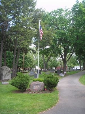 Marker and Flagpole. Click for full size. Marker and Flagpole image. Click for full size.