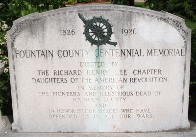 Fountain County Centennial Memorial Marker image. Click for full size.