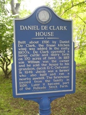 Daniel De Clark House Marker image. Click for full size.