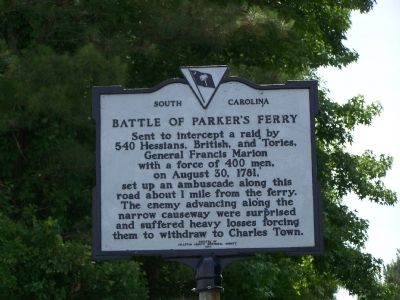 Battle Of Parker's Ferry Marker image. Click for full size.