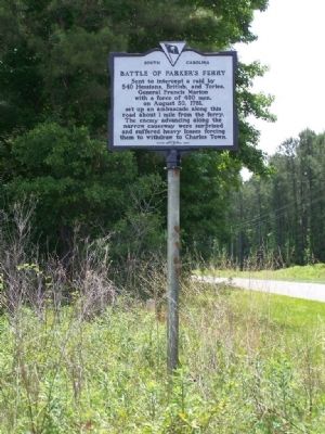 Battle Of Parker's Ferry Marker image. Click for full size.