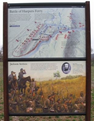 Battle of Harpers Ferry / Jackson Arrives Marker image. Click for full size.