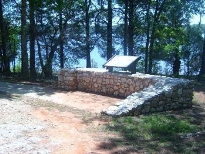 Fort Charlotte Memorial<br>Lake Thurmond in the Background. image. Click for full size.
