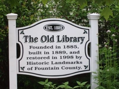 The Old Library Marker. Click for full size. The Old Library Marker image. Click for full size.