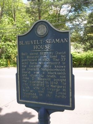 Blauvelt-Seaman House Marker image. Click for full size.