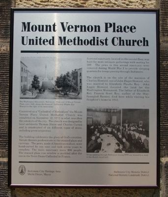 Mount Vernon Place United Methodist Church Marker. Click for full size. Mount Vernon Place United Methodist Church Marker image. Click for full size.