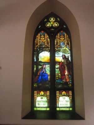 Stained glass window.. Click for full size. Stained glass window. image. Click for full size.