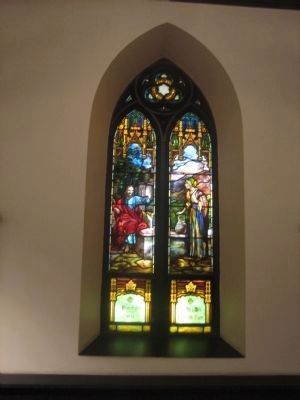 Stained glass window.. Click for full size. Stained glass window. image. Click for full size.