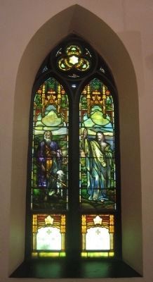 Stained glass window.. Click for full size. Stained glass window. image. Click for full size.
