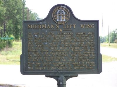 Sherman's Left Wing Marker. Click for full size. Sherman's Left Wing Marker image. Click for full size.