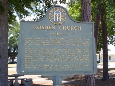 Goshen Church Marker. Click for full size. Goshen Church Marker image. Click for full size.