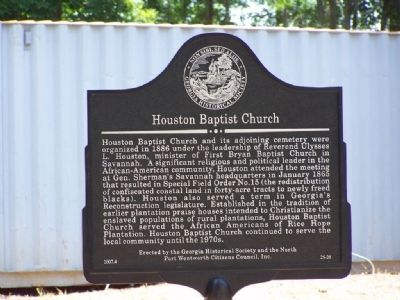 Houston Baptist Church Marker image. Click for full size.