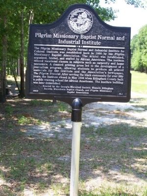 Pilgrim Missionary Baptist Normal and Industrial Institute Marker image. Click for full size.