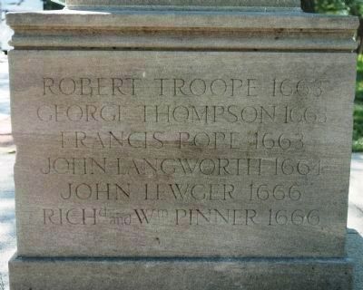 Original Patentees Memorial </b>side image. Click for full size.