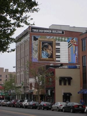 True Reformer Building, west side with Duke Ellington Mural image. Click for full size.