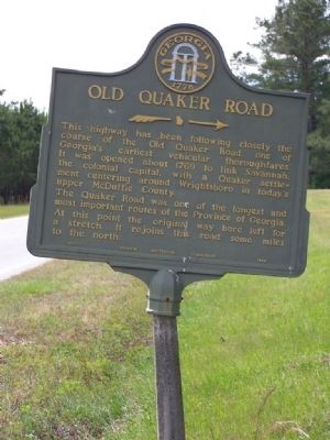 Old Quaker Road Marker image. Click for full size.