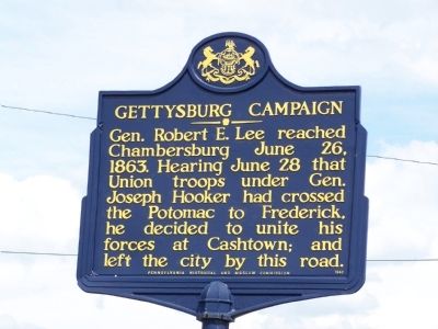 Gettysburg Campaign Marker image. Click for full size.