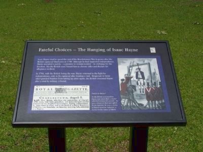 Fateful Choices- The Hanging Of Isaac Hayne Marker image, Touch for more information