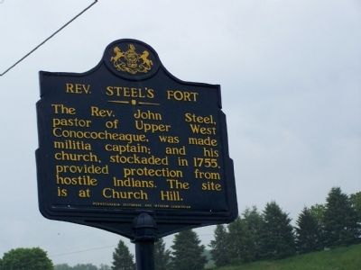 Rev. Steel's Fort Marker. Click for full size. Rev. Steel's Fort Marker image. Click for full size.