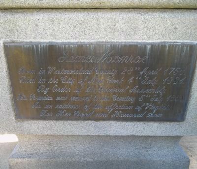 James Monroe Marker. Click for full size. James Monroe Marker image. Click for full size.