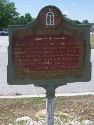 Old Quaker Road Marker. Click for full size. Old Quaker Road Marker image. Click for full size.