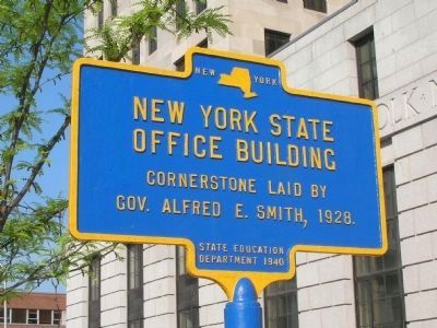 New York State Office Building Marker - Albany, New York image. Click for full size.
