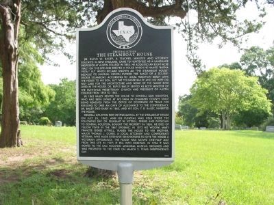 Original Site of The Steamboat House Marker image. Click for full size.