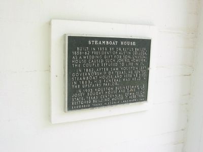 Steamboat House Marker image. Click for full size.