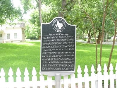Woodland, Home of Sam Houston Marker image, Touch for more information
