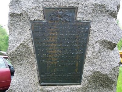 This Stone Marks the Site of the Fort at McDowell's Mill Marker image. Click for full size.