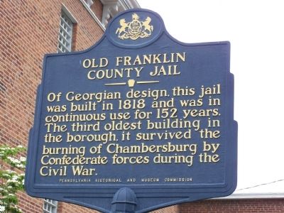 Old Franklin County Jail Marker. Click for full size. Old Franklin County Jail Marker image. Click for full size.