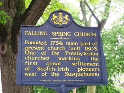 Falling Spring Church Marker image. Click for full size.