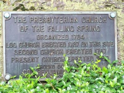 The Presbyterian Church of the Falling Spring. Click for full size. The Presbyterian Church of the Falling Spring image. Click for full size.