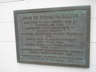 Home of Thomas Anderson Marker. Click for full size. Home of Thomas Anderson Marker image. Click for full size.