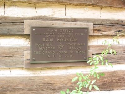 Law Office of Sam Houston Marker. Click for full size. Law Office of Sam Houston Marker image. Click for full size.
