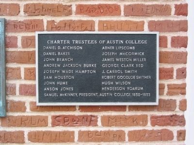 Austin College Building - Trustees Marker image. Click for full size.