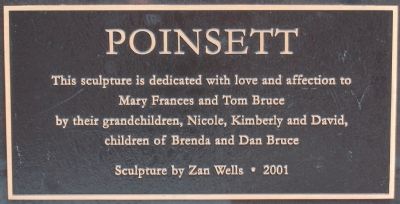 Dedication Marker on Poinsett statue. Click for full size. Dedication Marker on Poinsett statue image. Click for full size.