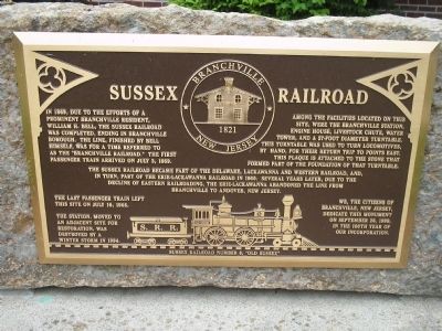 Sussex Railroad Marker image. Click for full size.