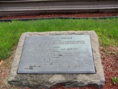 Mexican War, Spanish American War and World War I Plaque. Click for full size. Mexican War, Spanish American War and World War I Plaque image. Click for full size.