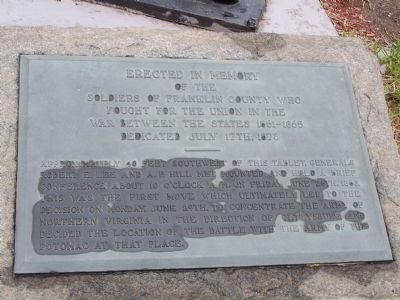 Civil War Plaque at Memorial Fountain. Click for full size. Civil War Plaque at Memorial Fountain image. Click for full size.